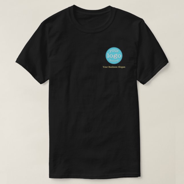 Create Custom Simple Text Business Logo Employee T-Shirt (Design Front)