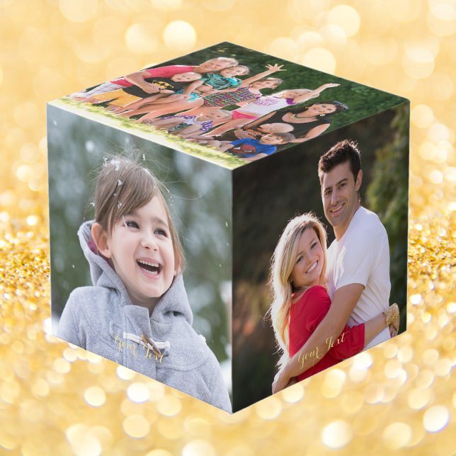 Create Custom Solid Wood Five 4 x 4 Photos Text Cube (Create Custom Solid Wood Five 4 x 4 Photos Text Cube)