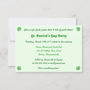 Create Custom St Patricks Day Party Invitation