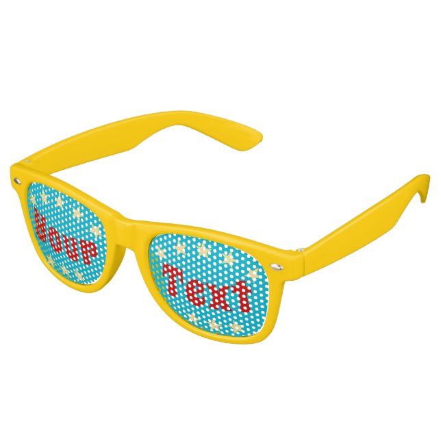 Create Custom Text Cool Party Shades Sunglasses (Angled)
