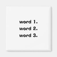 Create custom text simple three words story