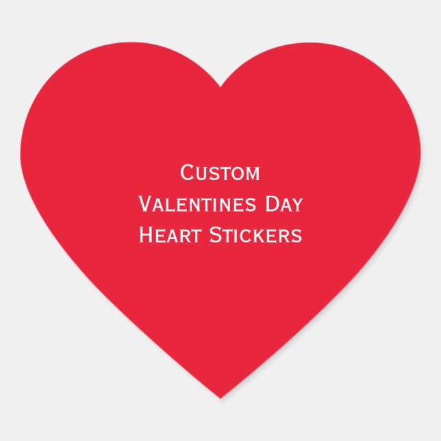 Create Custom Valentines Day Heart Photo Stickers (Front)