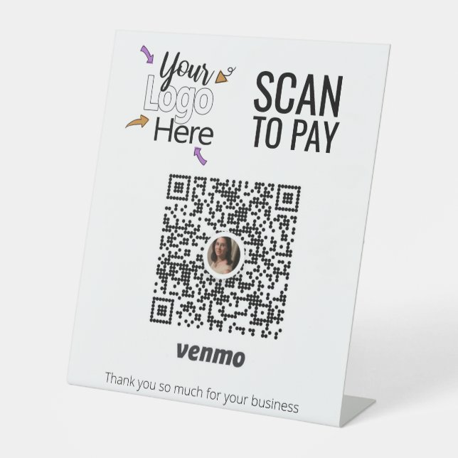 Create Custom Venmo for Business Pedestal Sign (Front)