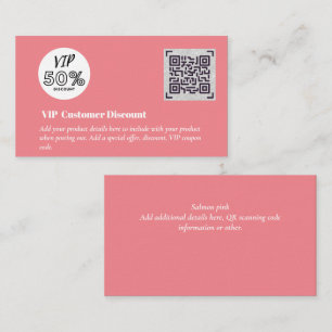 Create Customer VIP Discount Packaging QR Codes Enclosure Card