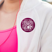 Create Dark Rose Pink Website URL Scan Me QR Code 