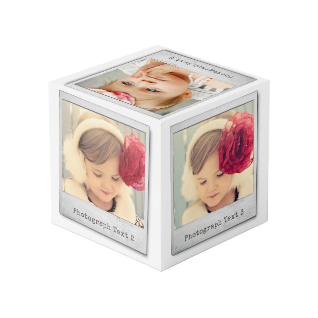 Create DIY Your Own Custom Made 5 Instant Photo Cube (Back Angled)