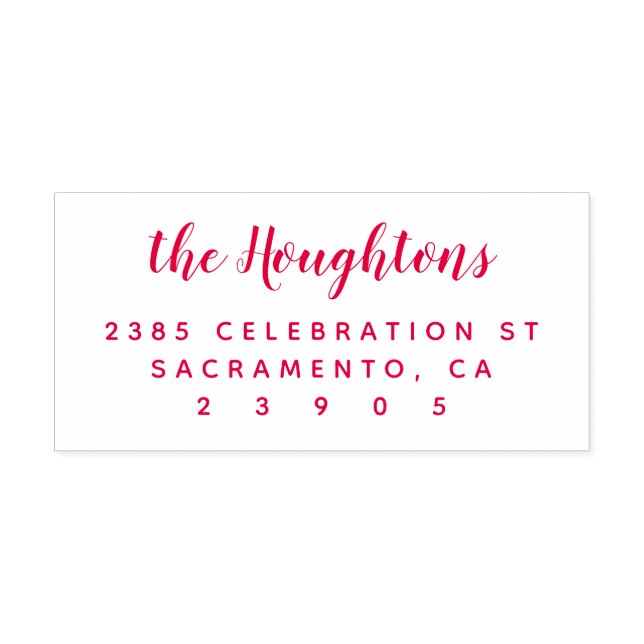 Create Family Name Script Return Address Self-inking Stamp (Design)