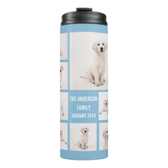 Create Family Photography Photo Collage 8 Photos Thermal Tumbler (Front)
