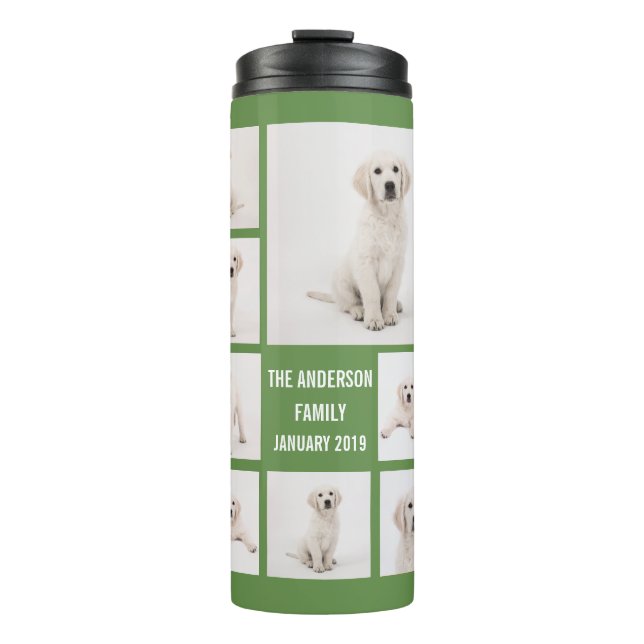 Create Family Photography Photo Collage 8 Photos Thermal Tumbler (Front)
