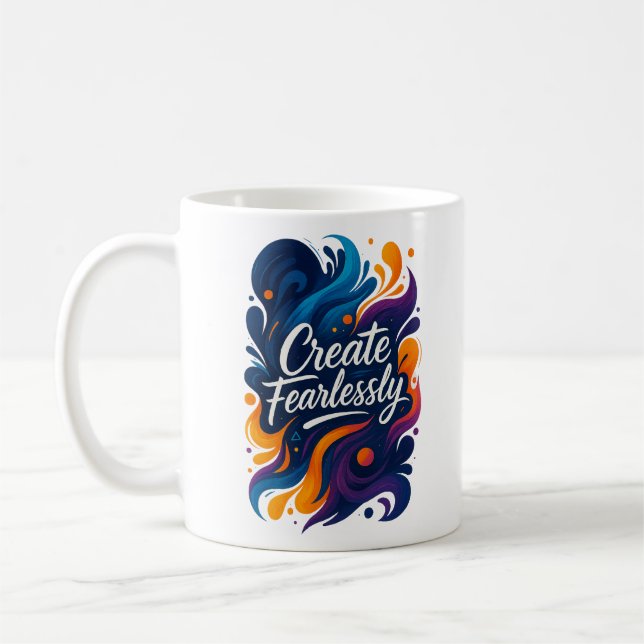 Create Fearlessly – SvietWorks Inspirational Mug (Left)