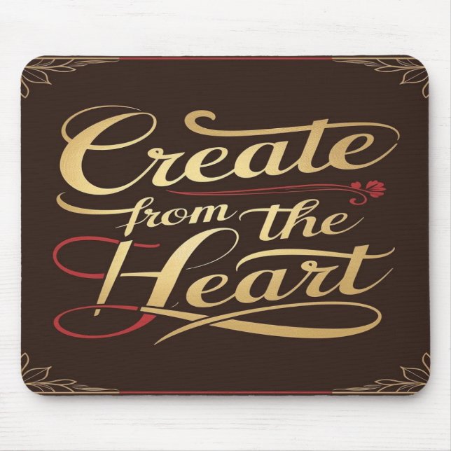 Create From The Heart Mouse Mat (Front)