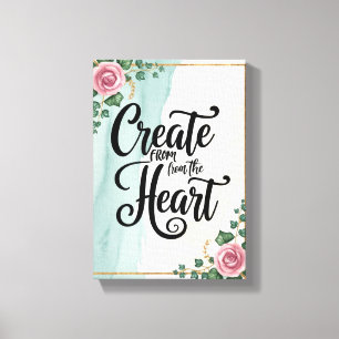 Create From The Heart option 3 Canvas Print