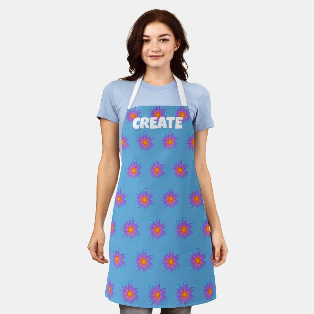 CREATE Fun Floral Apron (Worn)