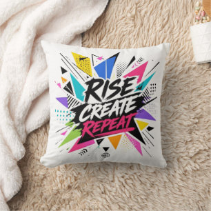 Create Grow Repeat Motivational Typography – Colou Cushion