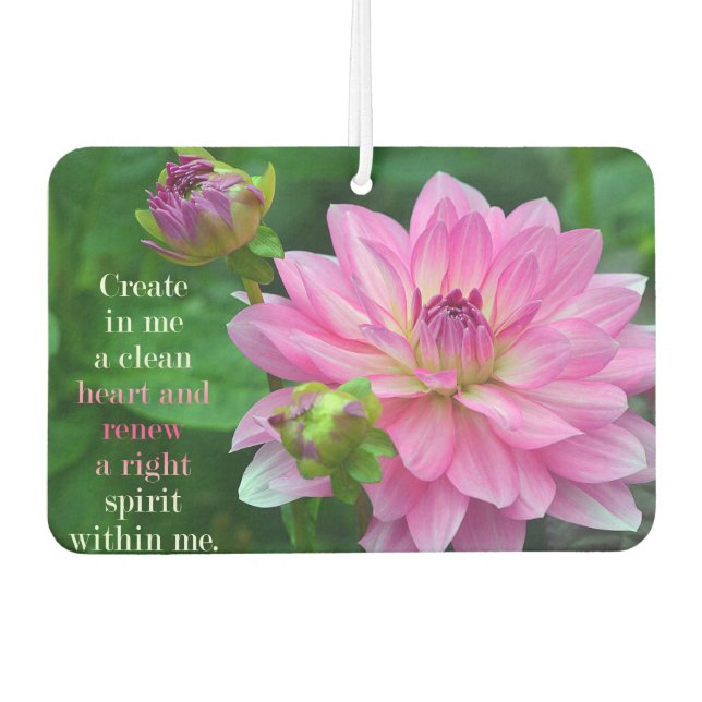 Create In Me A Clean Heart Car Air Freshener (Front)