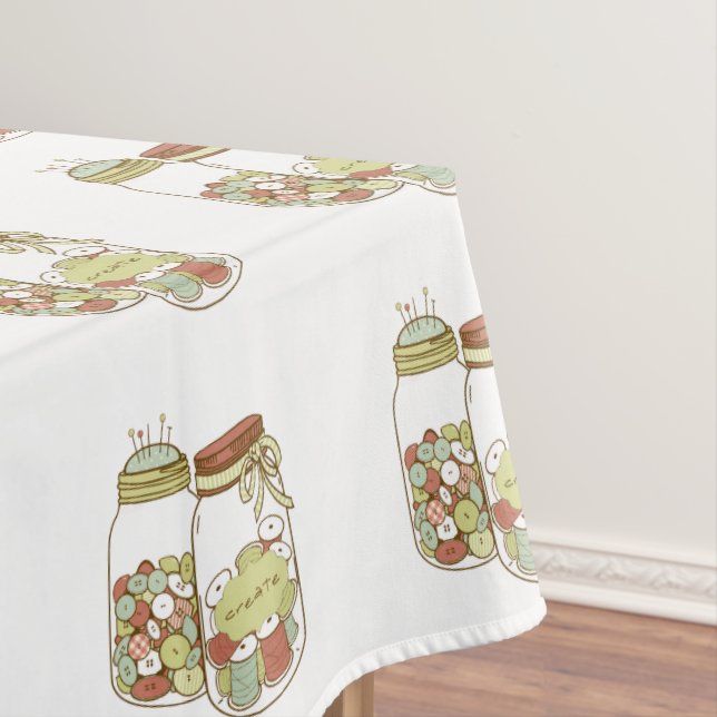 Create mason jar tablecloth (In Situ)