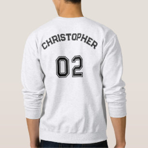 Create Mens Player Name Jersey Number Crewneck Sweatshirt
