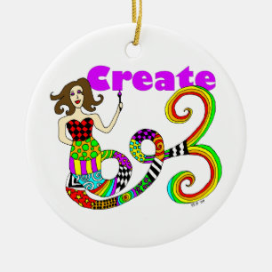 Create Mermaid Ceramic Tree Decoration