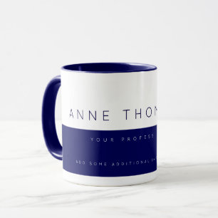 Create Modern Blue Custom Profession Mug