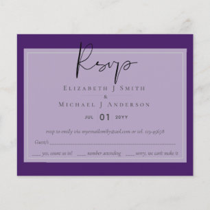 Create Modern Script RSVP - Edit Colours To Suit