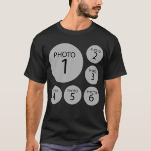 Create Original template 6 ROUND PHOTO COLLAGE T-Shirt