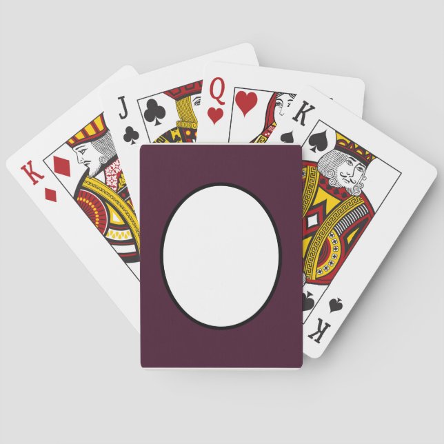 Create own Aubergine Personalised Playing Cards (Back)