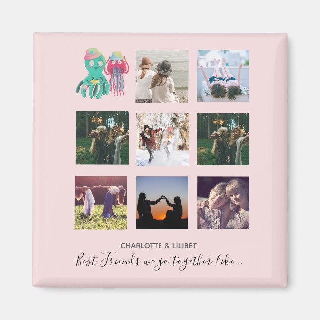 Create Own BFF Photo Collage gifts - Jellyfish Oct Magnet (Front)