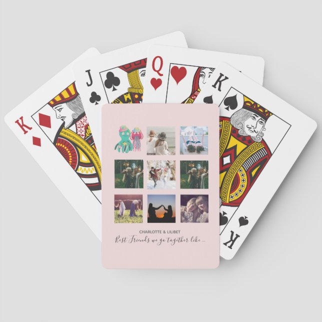 Create Own BFF Photo Collage gifts - Jellyfish Oct Playing Cards (Back)