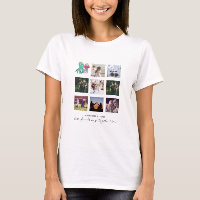 Create Own BFF Photo Collage gifts - Jellyfish Oct T-Shirt (Front)