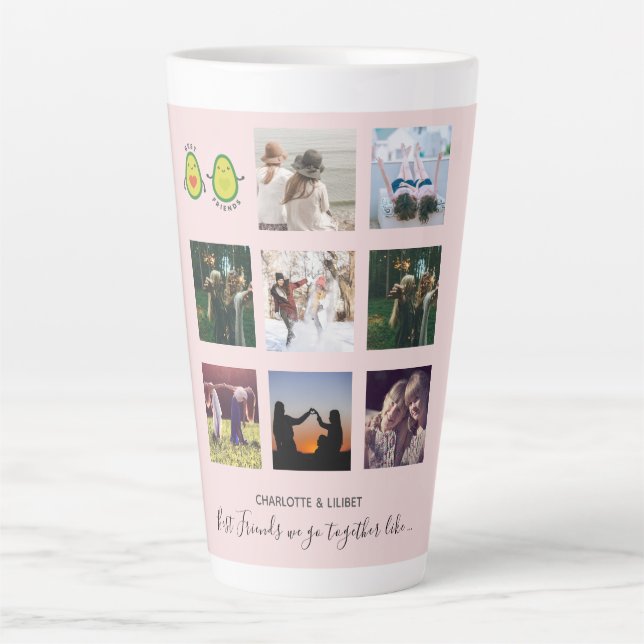 Create Own BFF Photo Collage gifts - Vegan Avocado Latte Mug (Front)