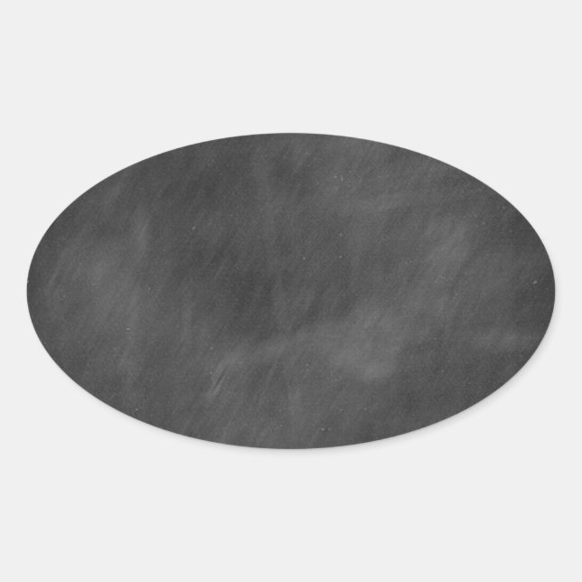 Create  own chalkboard designs - add text pics etc oval sticker (Front)