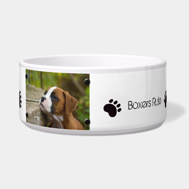 Create Own Custom Image and Text Dog Food Bowl (Front)
