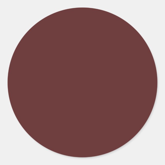 Create Own Elegant Burgundy  Classic Round Sticker (Front)