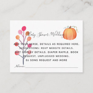 Create Own Event Details Inserts - Fall Pumpkin