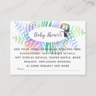 Create Own Event Inserts - Tropical Baby Shower