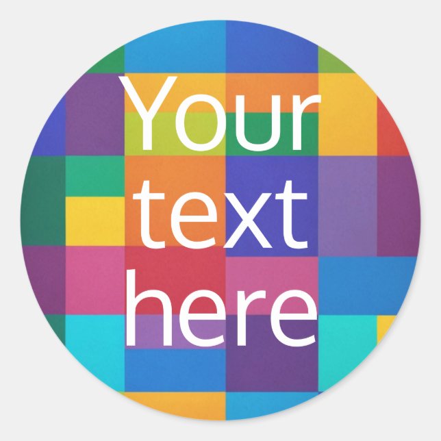 create own image text sticker rainbow (Front)