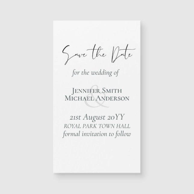 Create Own Magnetic Wedding Save the Date Budget (Front)