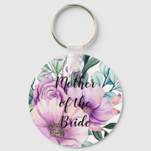 Create Own MOTHER of BRIDE GROOM Gift Named Floral Key Ring