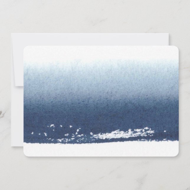 Create Own Peronalized Gift - Watercolor Navy Blue (Front)