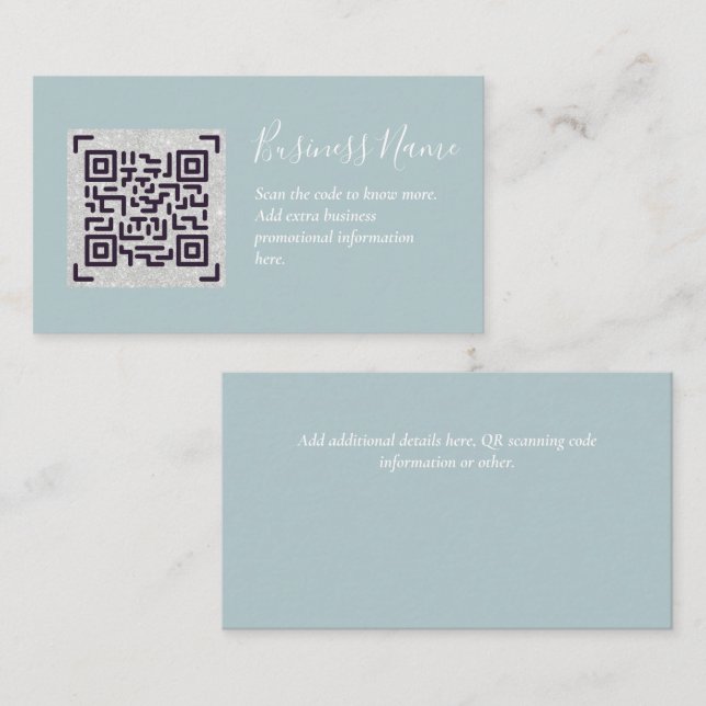 Create own QR Code Business Card - Lots of Colours (Front/Back)