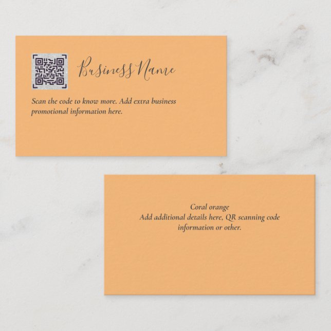 Create own QR Code Business Card - Lots of Colours (Front/Back)