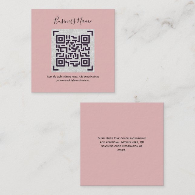 Create own QR Code Business Card - Lots of Colours (Front/Back)