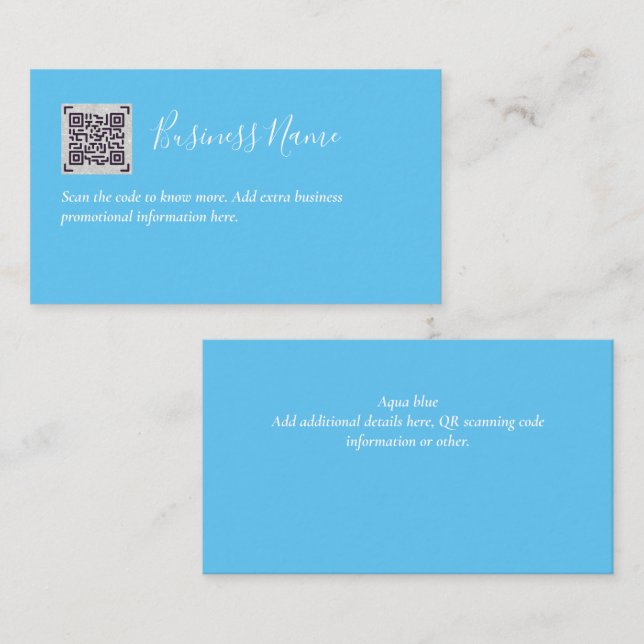 Create own QR Code Business Card - Lots of Colours (Front/Back)