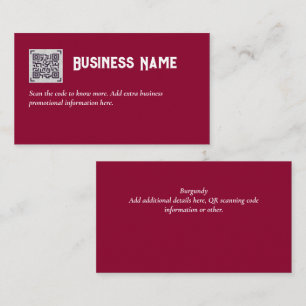Create own QR Code Business Card - Lots of Colours