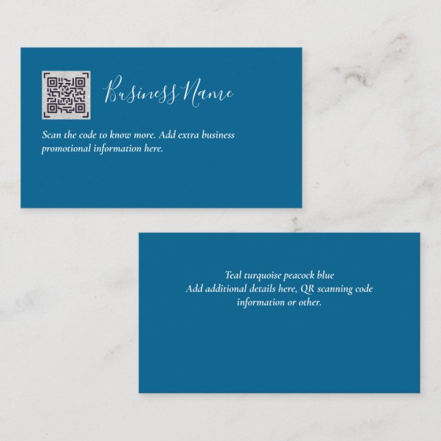Create own QR Code Business Card - Lots of Colours (Front/Back)