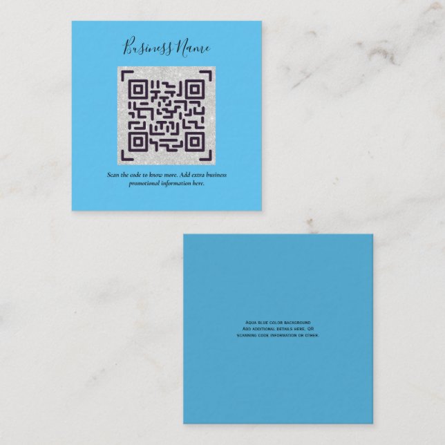 Create own QR Code Business Card - Lots of Colours (Front/Back)