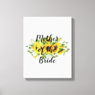 Create Own Sunflower Bridal Party Gifts ADD TEXT Canvas Print