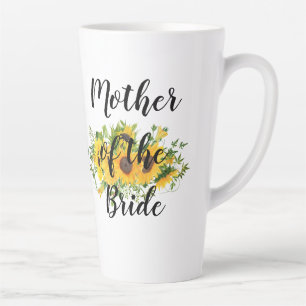 Create Own Sunflower Bridal Party Gifts ADD TEXT Latte Mug