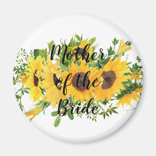 Create Own Sunflower Bridal Party Gifts ADD TEXT Magnet