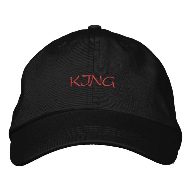 Create Own Text King Name Printed Handsome Sports Embroidered Hat (Front)